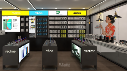 ออกแบบ ผลิต และติดตั้งร้าน : ร้าน Fu Long Cha & Oppo & Vivo หน้าอัสสัมธนบุรี กทม. New Design